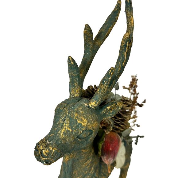House of Lloyd Christmas Around the World Large Standing Verdigris 16" Reindeer! - Picture 2 of 7